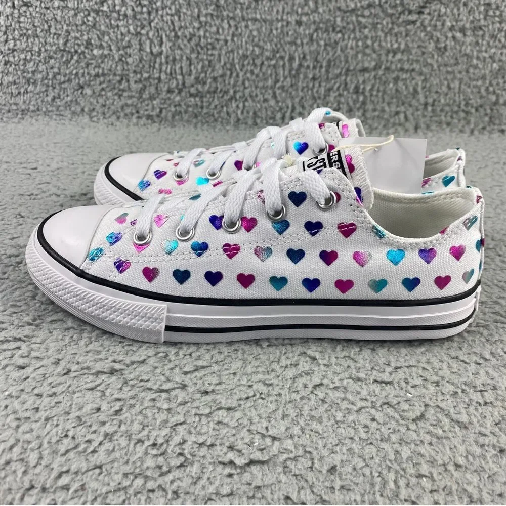 Converse Chuck Taylor All Star Ox Glitter Heart Sneaker Kids' 3y Shoes Low Top